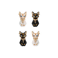 Lebensauge Pharao Ägyptische Katze Tier-Design Legierung Tigerauge Handgefertigte Perlen-Pulloverkette Halskette