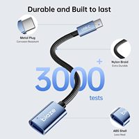 Adaptateur USB-C vers USB OTG de marque Biaze, tout neuf, avec alliage d'aluminium et sortie USB femelle pour MacBook Pro/Air iPhone 16 Pro Max/Plus/e/15