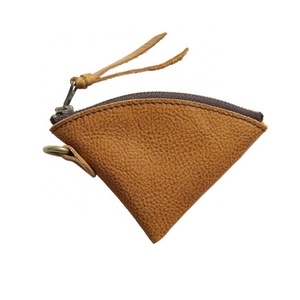 Boshiho Vintage Vegetable-Tanned Top-Grain Leather <b>Mini</b> Zippered Coin Purse Wallet Unisex Casual Use Daily Matching Super - Product Image 1