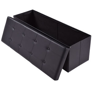 Grande bancada de armazenamento, couro sintético, dobrável-armazenamento <span class=keywords><strong>ottoman</strong></span> - Product Image 2