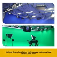 Chariot de studio universel pivotant pour éclairage sur rail en acier I-beam, accessoire de lampe à câble pour photographie virtuelle, salles de conférence, kit de studio