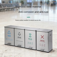 Pédale en plastique en acier inoxydable, seau de stockage des déchets, conception carrée, grande capacité pour cuisine intérieure, utilisation en extérieur, poubelle de recyclage