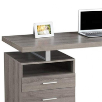 Bureau d'angle en bois pour ordinateur de bureau à domicile avec 2 tiroirs de rangement profonds à prix avantageux Grand bureau d'ordinateur de bureau