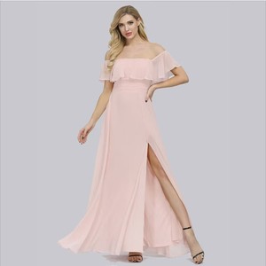 2025 taglie forti Maxi <span class=keywords><strong>abito</strong></span> in Chiffon a collo alto per donne stile semplice colore pastello <span class=keywords><strong>abito</strong></span> da spiaggia ODM per la <span class=keywords><strong>sposa</strong></span> della <span class=keywords><strong>madre</strong></span> del ballo - Product Image 4