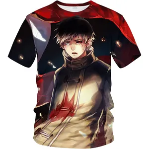 Fitspi toptan Unisex Anime 3d T-shirt erkek dijital baskı moda rahat Tee gömlek Dropshipping Tshirt