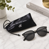 Pochette pour lunettes en microfibre écologique de qualité supérieure avec logo personnalisé, sac à cordon souple pour lunettes de soleil, chiffon de nettoyage pour lunettes