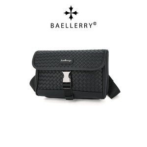 กระเป๋าคาดลำตัวผู้ชาย Baellerry สีดำ แบบทอ ใช้งานได้หลากหลาย เหมาะสำหรับใช้ในชีวิตประจำวัน - Product Image 1