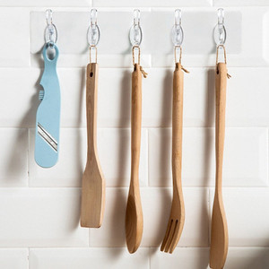 Acrylic Wall Mount <b>Hooks</b> 6 Pack Strong Adhesive No Trace Bathroom Kitchen Multi Functional <b>Hook</b> Set - Product Image 3