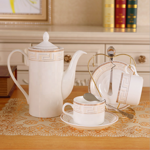 Service à café en porcelaine fine de style européen, 15 pièces, avec logo personnalisable, vente directe d'usine, ensemble de tasses et soucoupes à café et à thé - Product Image 5