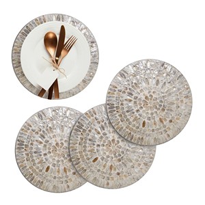 Napperon exquis en nacre de haute qualité napperon Capiz incrustation napperon pour Table à manger napperon de luxe fabriqué au Vietnam - Product Image 1