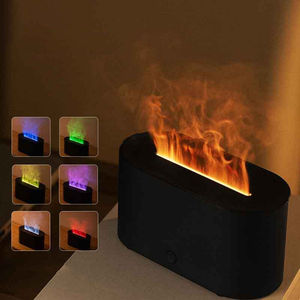 Humidificador de Aire con Llama Atomizadora de Grano de Madera para Escritorio, Luz Colorida, Difusor de Aroma de Aceites Esenciales - Product Image 6