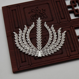 Coiffe de mariée queue de phénix, plaqué cuivre, or et argent, style ancien, ornement capillaire Hanfu, matériau pour couronne de mariage - Product Image 3
