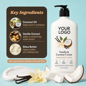 Lotion corporelle hydratante et nourrissante au beurre de karité, formule vanille et noix de coco, pour une peau souple, lisse et rafraîchie, tenue 48h, la plus vendue (OEM) - Product Image 4