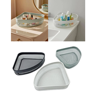 Panier de rangement métallique pour cosmétiques, shampoing, salle de bain, panier d'angle, accessoires de rangement pour la maison