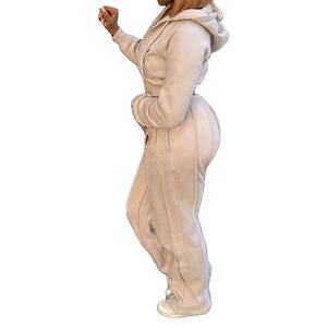 Ensemble sweat-shirt et pantalon de survêtement personnalisé avec logo OEM, de haute qualité, coupe ajustée, 100% coton French Terry, ensemble jogging OOTD - Product Image 2