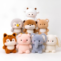 Petits jouets en peluche, animaux en peluche mignons, ensemble de jouets kawaii, poupées douces, adorables, vente en gros, personnalisable, OEM, ODM
