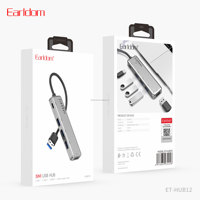Estación de Conexión USB 2.0 4 en 1 Earldom, Adaptador OTG Multi-Puerto USB 3.0 y 2.0 de 4 Puertos para Macbook Pro, PC y Computadora
