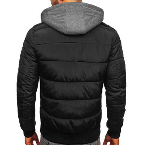 Vente en gros mode veste décontractée noire avec sweats à capuche en polaire vestes pour hommes de Chine fournisseur manteaux d'hiver pour hommes - Product Image 2