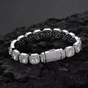 Accessories 10mm <b>Love</b> Zircon Rock Sugar <b>Bracelet</b> Hip Hop Men's <b>Bracelet</b> Accessories Tanjing - Product Image 2
