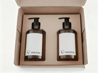 Bouteilles personnalisées en verre pour lotion corporelle et shampoing, avec pompe gel, 350 ml, 500 ml, avec logo ou étiquette personnalisés