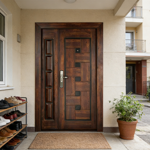 Nouvelles portes en acier abordables pour la rénovation de la maison, portes <span class=keywords><strong>d</strong></span>'<span class=keywords><strong>entrée</strong></span> sécurisées, économiques et fiables - Product Image 3