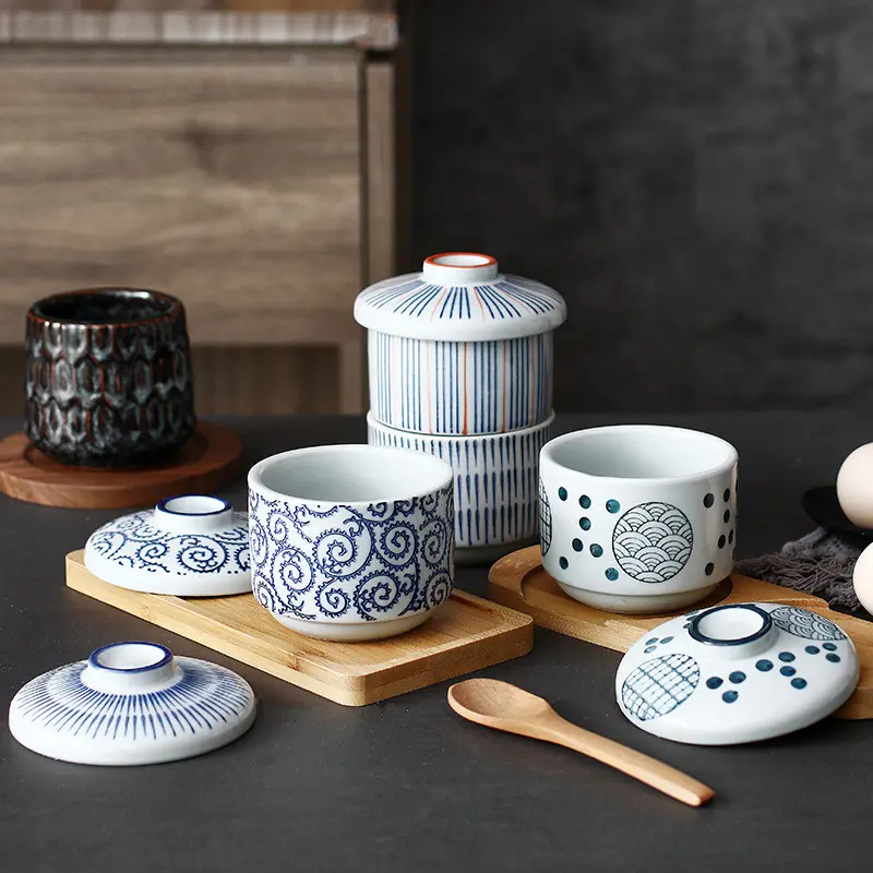 Гармония кухонная посуда в японском стиле ретро маленькая суповая чашка водостойкая подкладка Чаванмуши чаша керамическая кастрюля для тушения