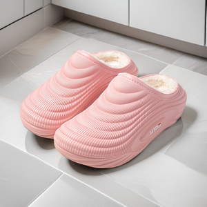 Chaussons plats imperméables pour femmes, doublure en EVA, semelle intermédiaire, bout rond, usage domestique, pour l'hiver - Product Image 3