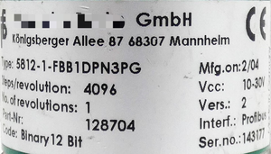 PLC 5812-1-FBB1DPN3PG 128704 Vers: <span class=keywords><strong>2</strong></span>エンコーダ - Product Image 2