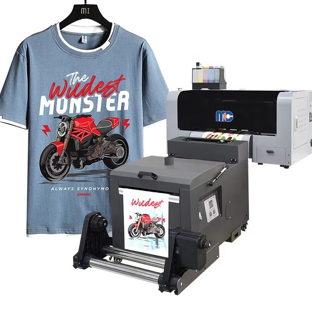 New 60cm 30cm A3 DTF Automatic Cloths T-Shirt Printer with Pigment Ink Powder Shaker Dryer 1 Year Warranty