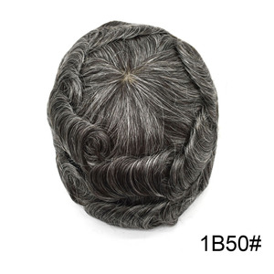 Invisible Super Thin Skin Human Hair System All PU V-Loop <strong>Mens</strong> Toupee <strong>Hairpieces</strong> - Product Image 6