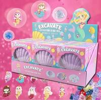 Boîte Mystère en Plastique Éducative : Jouet de Découverte DIY pour Enfants - Thème Archeologie Sirène Surprise Parfait