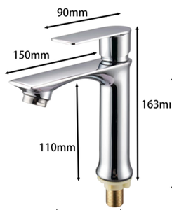 Modern Single-Handle Cold Water <b>Basin</b> <b>Faucet</b> Deck Mounted Ceramic Valve Core Single Hole Design for Bedroom Application - Product Image 2