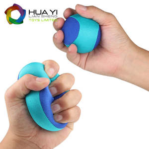 Produsen Profesional Bola Terapi Tangan Kustom Anti Stres TPR Bola Remas Dengan Penutup Kain Logo Cetak - Product Image 1