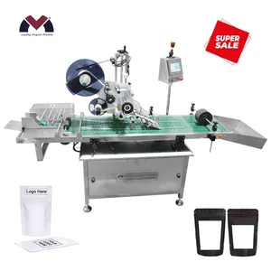 LOM Hot Selling automatic High Productivity flat plastic pouch bag foil file holder paper pagination labeling machine