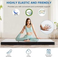Matelas en mousse à mémoire de forme pliable et infusé de gel OEM, pliable, à trois volets, magasins près de chez moi, lit pliant avec surmatelas