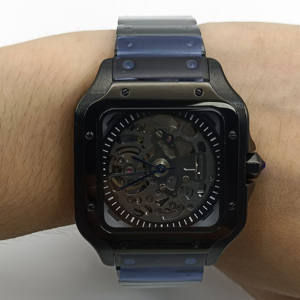 Montre mécanique NH70, cadran creux de 38 mm, bracelet en acier inoxydable, montre de sport étanche - Product Image 4