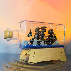 Modello Nave Pirata Going Merry di <span class=keywords><strong>One</strong></span> <span class=keywords><strong>Piece</strong></span> in Bottiglia Mini Titanic Set di Costruzioni a Mattoncini Barca Titanic in Mattoncini - Product Image 6
