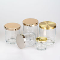 Couvercle de bougie en métal plaqué or champagne brillant avec joint d'étanchéité en silicone