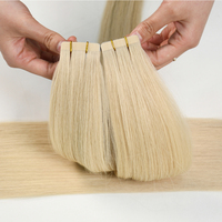 Extensions de cheveux à bandes adhésives populaires, tissage de peau, lisses, cheveux humains Remy 100% européens, tissage unique, 40 pièces par paquet, sans perte, douces et brillantes