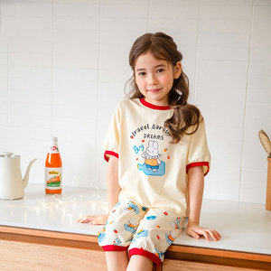 ชุดนอนเด็กผู้หญิงผ้าฝ้าย 100% ชุดนอนแขนยาวลายดอกไม้ - Product Image 3