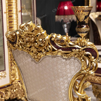 Ensemble de table à manger réglable en bois de luxe classique turc royal haut de gamme, meubles de salle à manger personnalisés