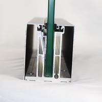 Système de canal en U en verre en aluminium à rainure en forme de U noir raccords en verre intérieur/extérieur 10-17mm pour balustrades de piscine mains courantes