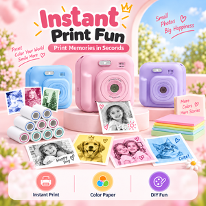 Appareil <span class=keywords><strong>photo</strong></span> instantané pour enfants 1080P avec imprimante thermique, écran IPS de 2,4 pouces, appareil <span class=keywords><strong>photo</strong></span> numérique LED intégré pour enfants - Product Image 6