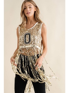 Débardeur <span class=keywords><strong>de</strong></span> jour sans manches à sequins pour femmes, nouvelle collection 2023 - Product Image 3