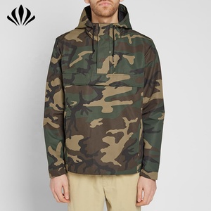 High Quality Custom Men <strong>Camo</strong> Pullover <strong>Jacket</strong> 100%Nylon <strong>Waterproof</strong> Windbreaker <strong>Jacket</strong> Half Zipper Hooded <strong>Jacket</strong> - Product Image 2