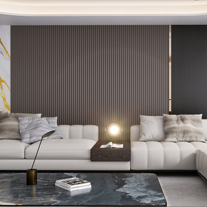 Panel de Pared Impermeable de WPC, Revestimiento de Techo de <span class=keywords><strong>PVC</strong></span> con Aspecto de <span class=keywords><strong>Madera</strong></span>, Panel de Pared Interior Acanalado para Interiores - Product Image 3