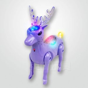 Electric <b>Pull</b> String Deer Toy With <b>Lights</b> Plastic Animal Walking Toy For Kids 4-6 Years Old - Product Image 1