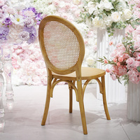 Chaises de salle à manger modernes en rotin et bois massif Utilisation intérieure et extérieure pour appartements Mariages Banquets Entrée Salon Parc Villas