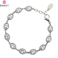 Bracelet en Acier Inoxydable Plaqué Or 18 Carats avec Zircons pour Femme, Chaîne et Maillons Os de Serpent, Accessoires de Mode, Vente en Gros