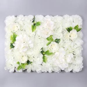 جدار زهور الورد الأبيض المصنوع يدويًا من الحرير الصناعي للزفاف وعيد الأم والحفلات المنزلية وخلفيات المسرح والديكورات - Product Image 5